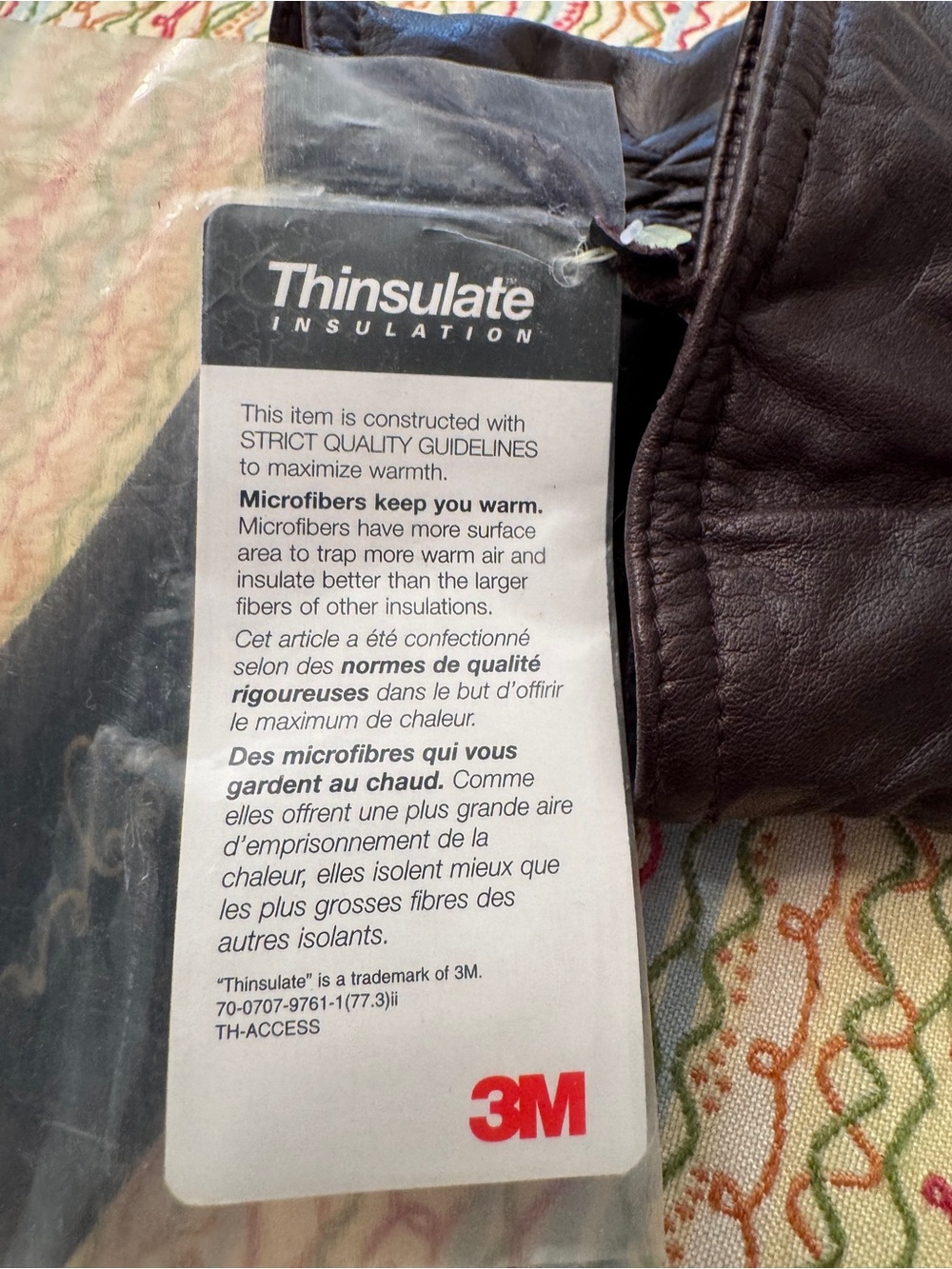 NWT Kim Rogers Women's Dark Brown Leather Gloves Thinsulate Warm Size M - Picture 5 of 8